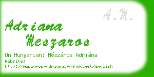 adriana meszaros business card